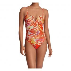 NEW RALPH LAUREN island breeze u wire one piece bikini